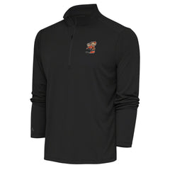 NFL Cleveland Browns Antigua Team Logo Tribute Quarter-Zip Pullover Top