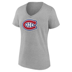 Montreal Canadiens Women's Primary Logo Team V-Neck T-Shirt