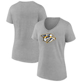 Nashville Predators Women's Primary Logo Team V-Neck T-Shirt