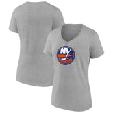 New York Islanders Women's Primary Logo Team V-Neck T-Shirt