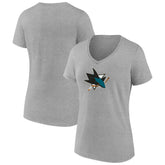 San Jose Sharks Women's Primary Logo Team V-Neck T-Shirt