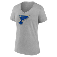 St. Louis Blues Women's Primary Logo Team V-Neck T-Shirt