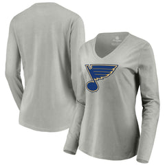 St. Louis Blues Women's Primary Logo Team Long Sleeve V-Neck T-Shirt