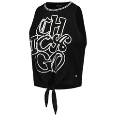 Chicago White Sox The Wild Collective Women's Twisted Tie Front Tank Top - Black