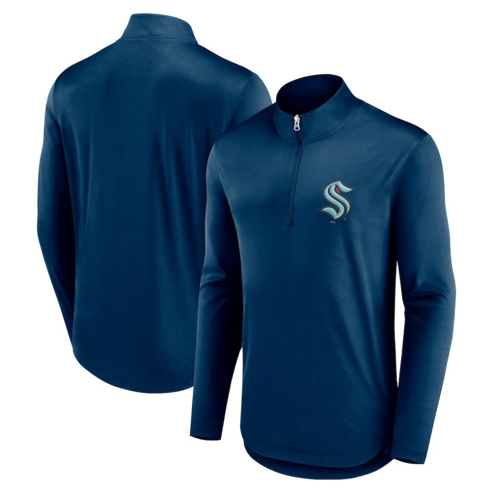 Seattle Kraken Fanatics Mock Neck Quarter-Zip Top