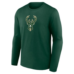 Milwaukee Bucks Primary Team Logo Long Sleeve T-Shirt - Hunter Green online