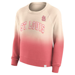 St. Louis Cardinals Women's Luxe Lounge Arch Raglan Pullover Sweatshirt - Tan/Red