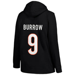 NFL Cincinnati Bengals Joe Burrow Profile Women's Plus Size Player Name & Number Pullover Hoodie