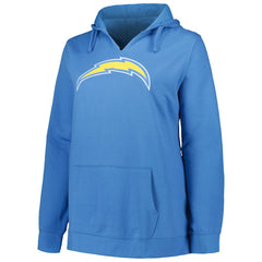 NFL Los Angeles Chargers Justin Herbert Profile Women's Plus Size Player Name & Number Pullover Hoodie
