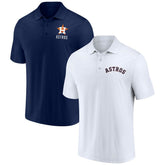 Houston Astros Two-Pack Logo Lockup Polo Set - Navy/White