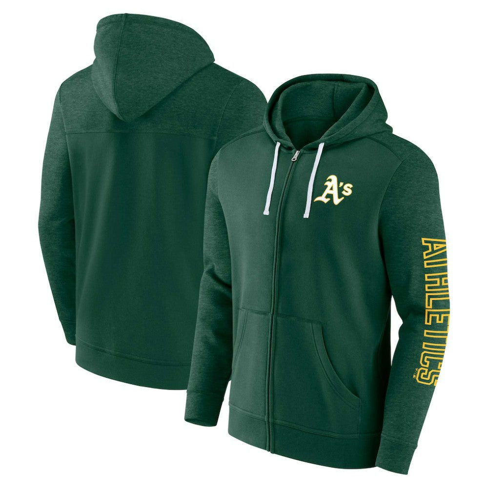 Athletics Offensive Line Up Lightweight Full-Zip Hoodie - Green