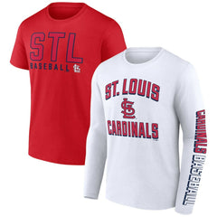 St. Louis Cardinals Two-Pack Combo T-Shirt Set - Red/White