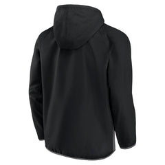 Brooklyn Nets Anorak Flagrant Foul Color-Block Raglan Hoodie Half-Zip Jacket - Black/Gray | Fanatics for sale