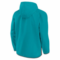 Charlotte Hornets Anorak Flagrant Foul Color-Block Raglan Hoodie Half-Zip Jacket - Teal/Gray | Fanatics discount