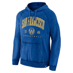 Golden State Warriors Foul Trouble Snow Wash Raglan Pullover Hoodie sale - Heather Royal | Fanatics for sale