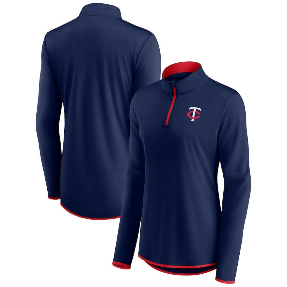 Minnesota Twins Women's Corner Quarter-Zip Top - Navy