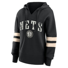 Brooklyn Nets Women's Bold Move Dolman V-Neck High Hip Hoodie - Black | Fanatics sale