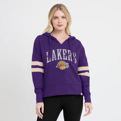 Los Angeles Lakers Women's Bold Move Dolman V-Neck High Hip Hoodie - Purple | Fanatics for sale