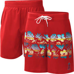 Los Angeles Angels G-III Sports by Carl Banks Breeze Volley Swim Shorts - Red