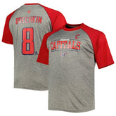 Alexander Ovechkin Washington Capitals Fanatics Big & Tall Captain Patch Contrast Raglan Name & Number T-Shirt