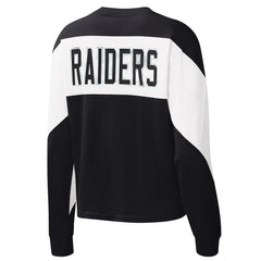 NFL Las Vegas Raiders Starter Women's Insight Crop Tri-Blend Long Sleeve T-Shirt