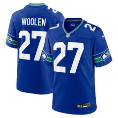 NFL Seattle Seahawks Tariq Woolen Throwback Player Game Jersey