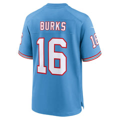 NFL Tennessee Titans Treylon Burks Oilers Throwback Alternate Game Player Jersey