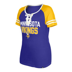 NFL Minnesota Vikings Women's Raglan Lace-Up T-Shirt