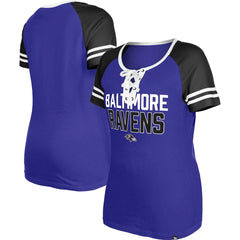 NFL Baltimore Ravens Women's Raglan Lace-Up T-Shirt