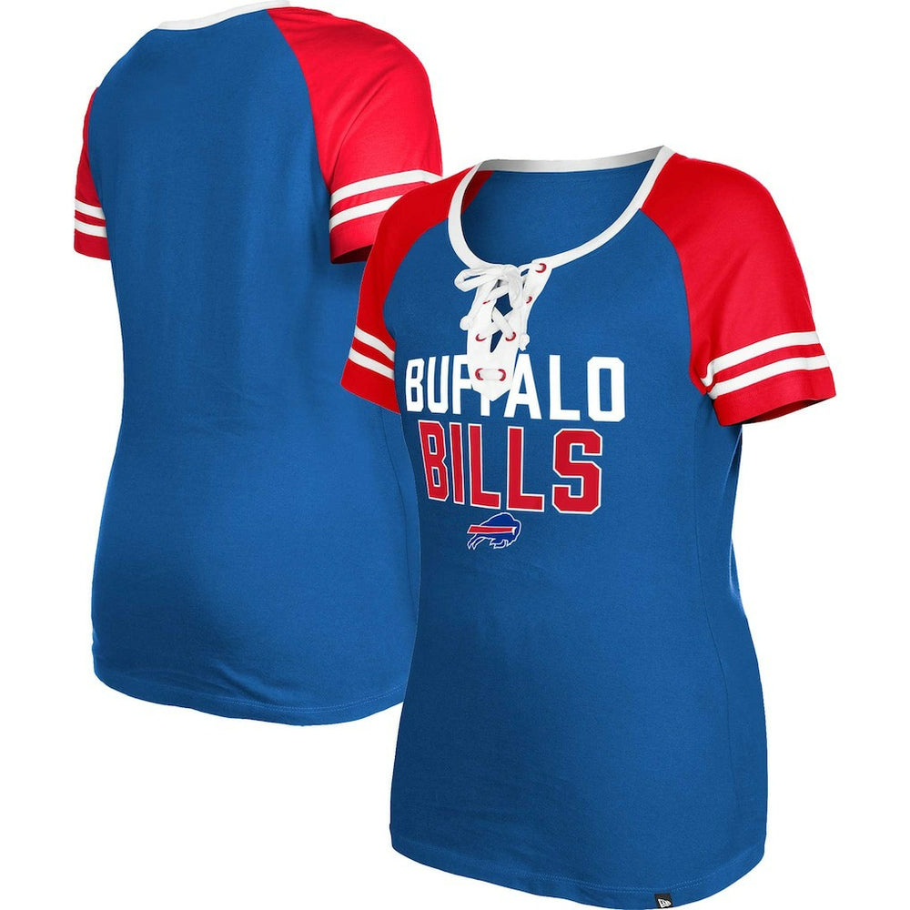 NFL Buffalo Bills Women's Raglan Lace-Up T-Shirt
