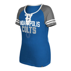 NFL Indianapolis Colts Women's Raglan Lace-Up T-Shirt