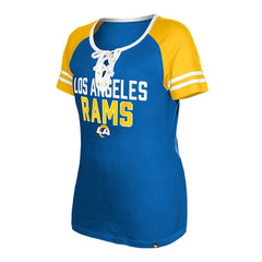 NFL Los Angeles Rams Women's Raglan Lace-Up T-Shirt