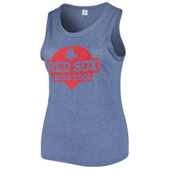Boston Red Sox Soft as a Grape Women's Plus Size High Neck Tri-Blend Tank Top - Navy