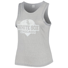 Chicago White Sox Soft as a Grape Women's Plus Size High Neck Tri-Blend Tank Top - Gray