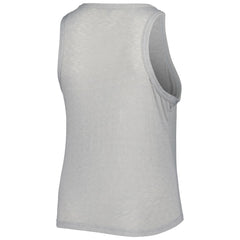 Miami Marlins Soft as a Grape Women's Plus Size High Neck Tri-Blend Tank Top - Gray