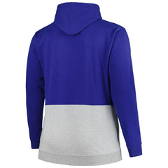 New York Mets Big & Tall Fleece Half-Zip Hoodie - Royal/White