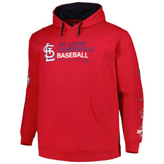 St. Louis Cardinals Big & Tall Fleece Pullover Hoodie - Red