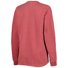 Washington Nationals Soft as a Grape Women's Team Pigment Dye Long Sleeve T-Shirt - Red
