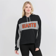 San Francisco Giants Women's Filled Stat Sheet Pullover Hoodie - Black