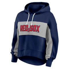Boston Red Sox Women's Filled Stat Sheet Pullover Hoodie - Navy