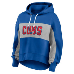 Chicago Cubs Women's Filled Stat Sheet Pullover Hoodie - Royal