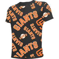 San Francisco Giants Stitches Youth Allover Team T-Shirt - Black