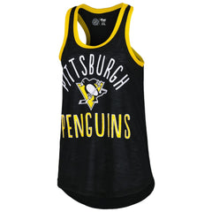 Pittsburgh Penguins G-III 4Her by Carl Banks Women's First Base Racerback Scoop Neck Tank Top