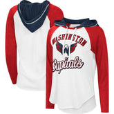 Washington Capitals G-III 4Her by Carl Banks Women's MVP Raglan Lightweight Hooded T-Shirt