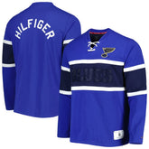 St. Louis Blues Tommy Hilfiger Walter Lace-Up Long Sleeve Top