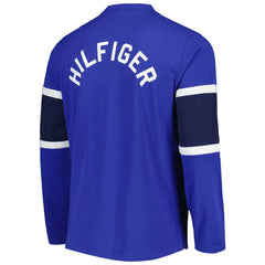 St. Louis Blues Tommy Hilfiger Walter Lace-Up Long Sleeve Top