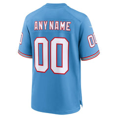 NFL Tennessee Titans Oilers Throwback Custom Game Jersey