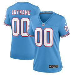 NFL Tennessee Titans Women's Oilers Throwback Custom Game Jersey