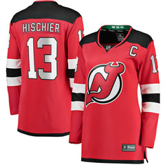 Nico Hischier New Jersey Devils Fanatics Women's Captain Patch Home Breakaway Jersey
