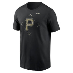 Pittsburgh Pirates Camo Logo T-Shirt - Black | Nike